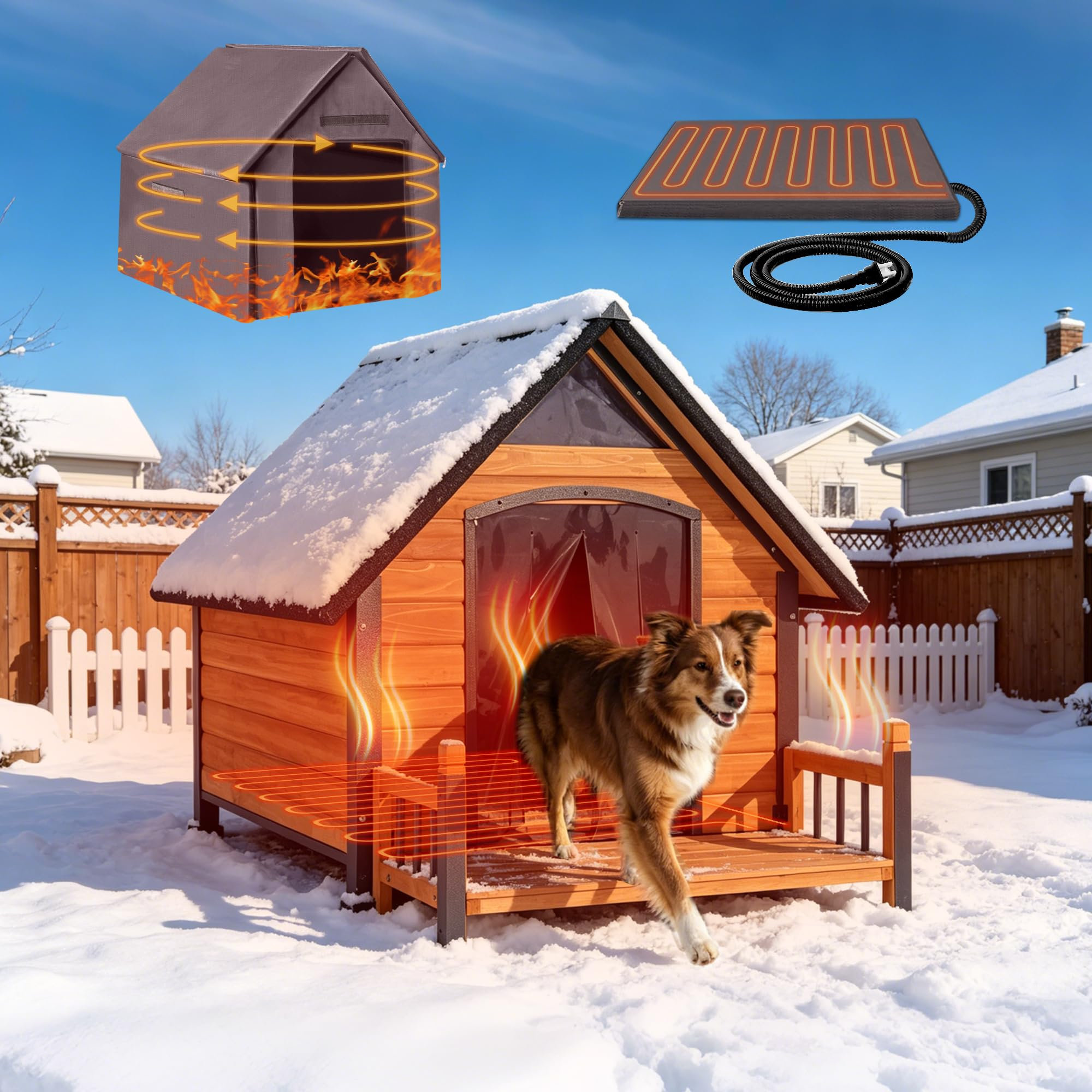 Tucker Murphy Pet™ Outdoor Heated Dog House with All-Around